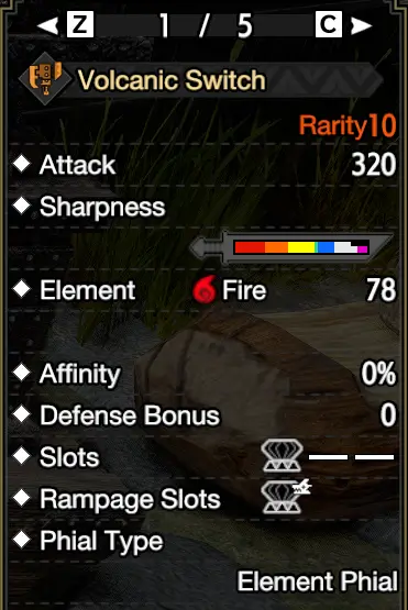 Switch Axe Stats