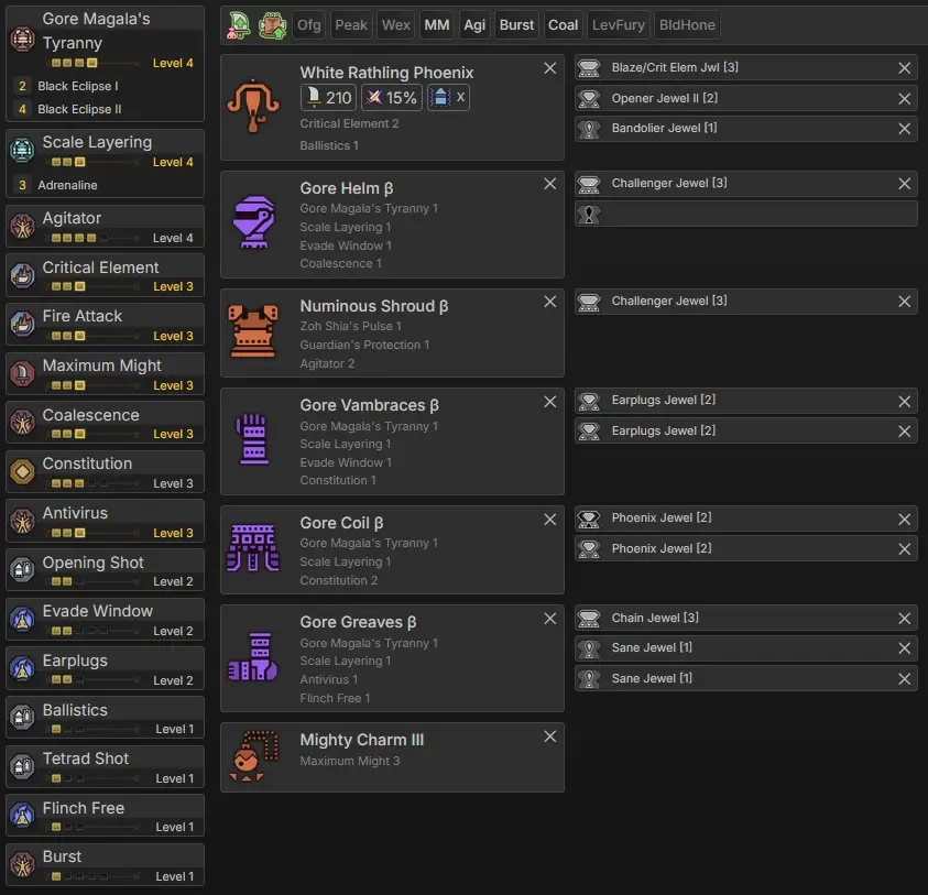 Craftable Wilds Guardian Rathalos Light Bowgun Meta Set