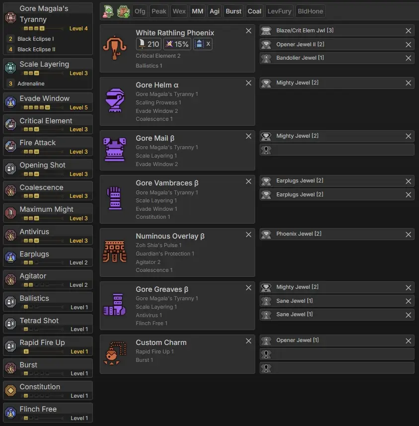Craftable Wilds Guardian Rathalos Light Bowgun Meta Set