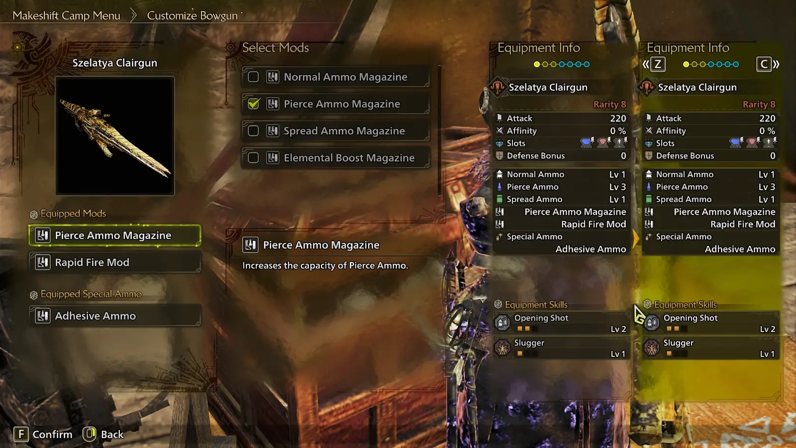 Wilds Bowgun Customize Menu